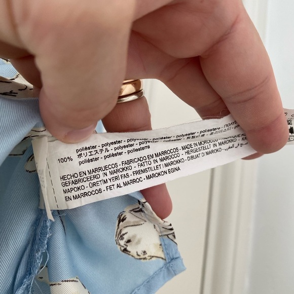 Zara - Dog Pattern Printed Sky Blue TRF Shirt - Picture 10 of 11